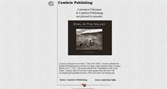 Desktop Screenshot of cambriapublishing.com