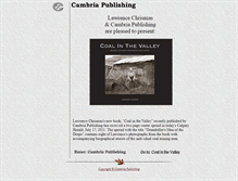 Tablet Screenshot of cambriapublishing.com